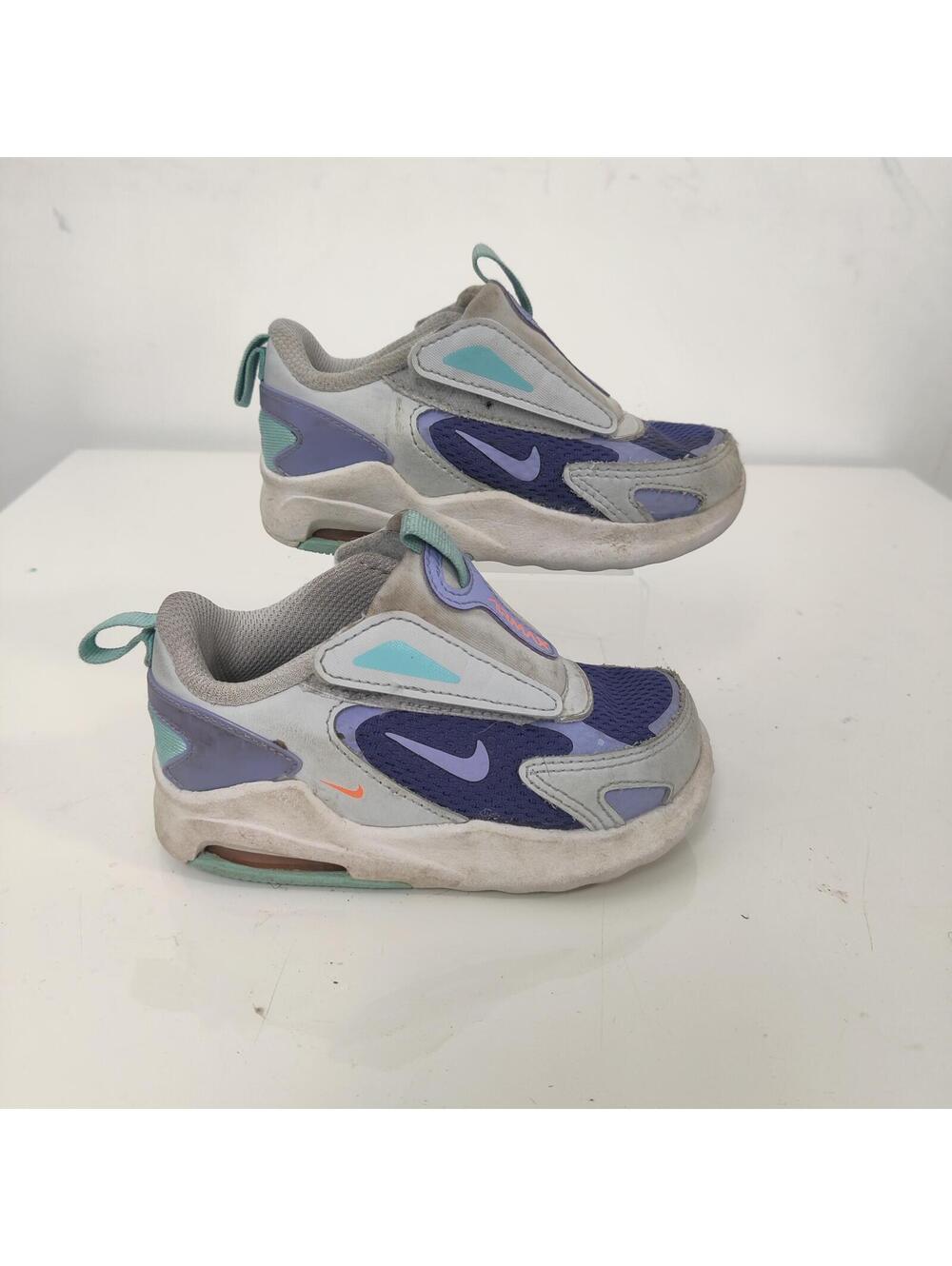 Nike Air Max Bolt Toddler Shoes Purple Aqua Grey Size 7C